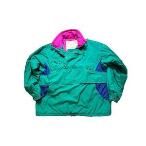 VTG 90s Sun Ice Blue Ski Jacket Pullover extreme retro medium Large 42 rare